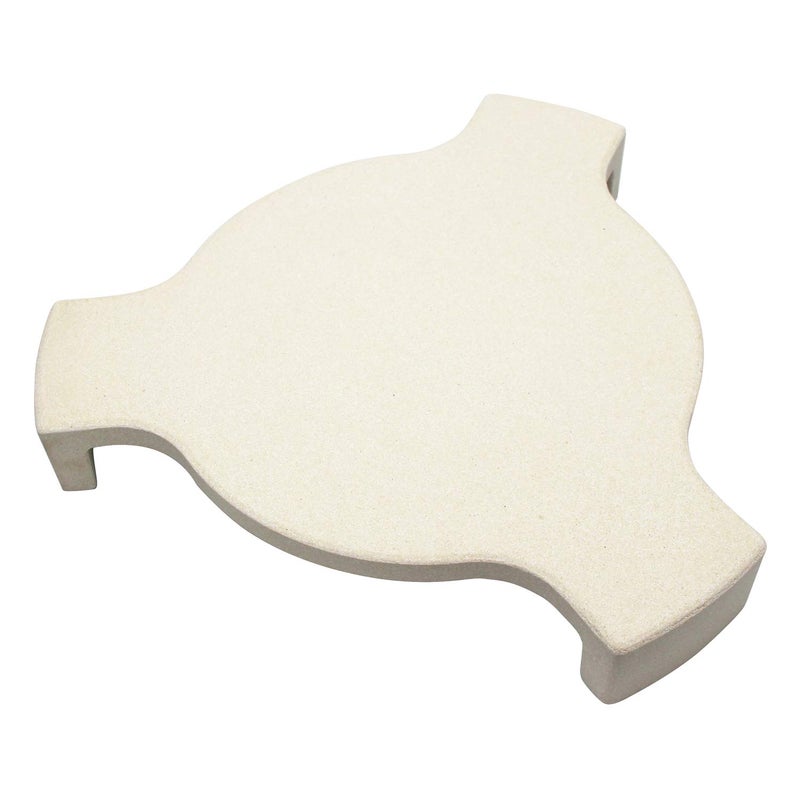 Hongso 18" Ceramic Heat Deflector Conveggtor Pizza Stone Accessories for 18" Large Big Green Egg Grill, Kamado Grills, Char-Griller AKORN Kamado, Indirect Plate Setter with 3 Legs - Image 1